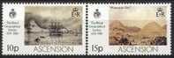 1980 Ascension Island , Ascension Royal Geographical Society, Paintings, Landscape, Ship, MNH - Ascensione