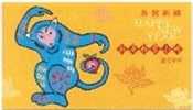 2003 Chinese New Year Zodiac Stamps Booklet - Monkey Peach Fruit 2004 - Affen