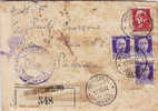 MISILMERI / PALERMO - Lettera 17.10.1944 - " Verificato Per Censura "Scritto All'interno - Imper. Lire 2 + Cent. 50 X 3 - Marcophilie