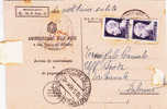 PALERMO / Città   - Avviso Di Ricevimento -   30.05.1945 -  Imperiale Senza Fasci  Lire 1 X 2 - Storia Postale