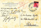 PATTI  -  PALERMO   - Card / Cartolina  -  14.09.1945 -  "Avv. Fortunato Gugliotta" - Monum. Distr.  Lire 1,20 - Storia Postale