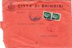 BRINDISI  - SAMBUCA DI SIC. - Cover / Lettera  - 27.06.1944 -  Imperiale  Cent. 25 X 2 - Storia Postale