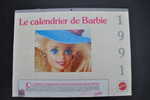 LE CALENDRIER DE BARBIE En 1991 - Groot Formaat: 1991-00