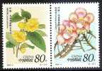 China 2002-3 Rare Flowers Stamps Joint Issued With Malaysia Camellia - Ungebraucht