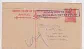 India- Travancore Cochin, 4p Overprint Postal Stationery, Used Post Card , Coconut Tree, Fruit, As Scan - Travancore-Cochin