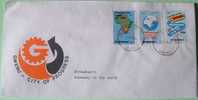 Zimbabwe 1984 FDC Cover Gweru Cancel - International Trade Fair - Flag Map Earth Globe - Zimbabwe (1980-...)