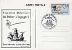 Carte Commémorative "expo Philat Du Voilier à Voyager " + N° 2522 CAD ST QUENTIN 1-2 Oct 1988. En Parfait état ! - Autres & Non Classés