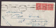 France Deluxe GRENOBLE - GARE (Isere) 1921 Cancel Cover Semeuse 3-Stripe To Copenhague Danemark - Brieven En Documenten