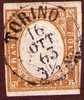 Sardegna,1855,10 C.,postmark "TORINO 16.OTT.63,ochre Orange Shade,2nd Comp.Sep.1862,Sassone#14, Mi#11,Scott#11,as Scan - Sardinien