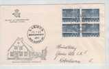 Denmark Cover Aarhus 13-7-1963 With A Block Of 4 M/S Selandia FLUORESCENT Stamps VERY GOOD STAMPS - Briefe U. Dokumente