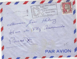 GUADELOUPE - 1964 - TIMBRES DE FRANCE (TYPE DECARIS) Sur LETTRE AVION De POINTE A PITRE - MECA (RHUM - SUCRE - BANANE) - Storia Postale