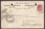 Finland UPU Postkort Carte Postale KARL BOSTRÖM Hangö, Cancel : Postilj. V. H. K. (Postal Horse Carrige?) 1905 To WIBORG - Storia Postale