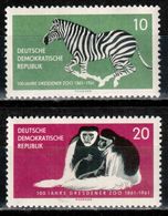 GERMANY DDR 1961   MiNr. 825 - 826  Deutschland Zoo ANIMALS Monkeys  2v MNH** 7,00 € - Affen