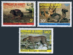 Djibouti 1987 MiNr. 491 - 493 Dschibuti Animals Hare, Dromedary, Cheetah 3v MNH**  6,50 € - Hasen