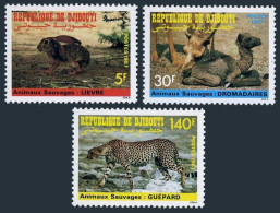 Djibouti 1987 MiNr. 491 - 493 Dschibuti Animals Hare, Dromedary, Cheetah 3v MNH**  6,50 € - Lapins