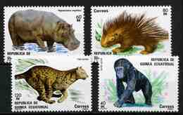 Equatorial Guinea 1982 MiNr. 1634 - 1637  Äquatorial-Guinea Animals 4v MNH** 6,00 € - Affen