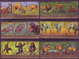 Guinea 1977 Mi.No. 811 - 828  Animals Chimpanzees Lion Hippo Squirrel Eland Elephant 18v MNH**   39.60 € - Chimpanzés