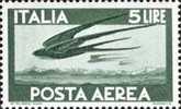 ITALIA REPUBBLICA 1961 AEREA TIPO DEMOCRATICA L.5 MNH - Poste Aérienne