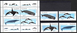 Iceland 1999 MiNr. 905 - 908 (Block 23) Island Marine Mammals I Whales Dolphins  4v+1bl MNH** 16,50 € - Wale