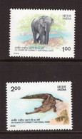 India 1986 MiNr. 1073 - 1074  Indien The Gharial Elephants 2v MNH** 14,00 € - Olifanten