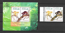 Indonesia 1996 MiNr. 1610 - 1613 (Block 108) Indonesien Animals Kuskus 2v + S\sh MNH**  4.20 € - Affen