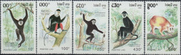 Laos 1992 MiNr. 1337 - 1341 Monkeys 5v MNH** 7,50 € - Apen