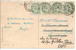 N°Y&T  111X4    CP   BRISACH Vers   PARIS    Le    12 SEPTEMBRE 1925 - Storia Postale