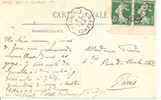 N°Y&T  137  CP AMBULANT GRENOBLE  Vers   PARIS   Le    19 NOVEMBRE1911 - Storia Postale