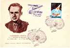 USSR Riga First Year Of Titov "Vostok 2" Spaceship/Vaisseau Cacheted PS Cover Lollini#1898-1962 - Russia & USSR