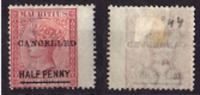 Maurice - 1877 - Y&T N° 44* - SG 79* - Surchargé Cancelled - Mauritius (...-1967)