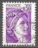 1 W Valeur Oblitérée,used - FRANCE -  YT 1969 * 1977/1978 - N° 8101-35 - 1977-1981 Sabine De Gandon