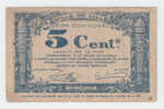 VILLE DE LILLE BON COMMUNAL 5 CENTs 1917 - Notgeld