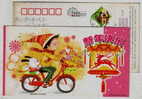 Bicycle Cycling,Bike,China 2006 Sichuan New Year Greeting Postal Stationery Card - Vélo