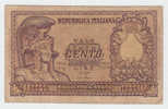 ITALY 100 Lire 1951 P 92a 92 A - 100 Lire