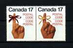 **CANADA 1979 Poste  N° 701 à 702 ** Neufs Ier Choix. Sup.  Cote:  1.00€ (Le Code Postal. Mains) - Ongebruikt