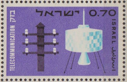 Israel 1965 Scott 294 Sello ** UIT Poste De Telegrafo Telegraph Pole And Syncom Satelite Michel 343 Yvert 291 Stamps - Nuevos (sin Tab)