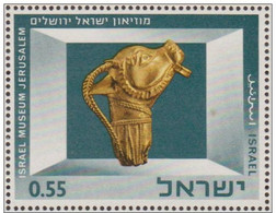 Israel 1966 Scott 326 Sello ** Pendiente De Oro (cabeza De Becerro) Ashdod 6º Y 4º Cent. A.C. Museo De Israel Michel 374 - Neufs (sans Tabs)
