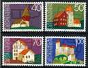 1975 Liechtenstein Complete MNH Set Of 4 Stamps " Architecture  " Europa Sympathy Issue " - Unused Stamps