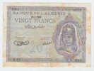 ALGERIA ALGERIE 20 FRANCS 1943 P 92a 92 A - Algerije