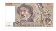 100 Francs Delacroix  1989 - 100 F 1978-1995 ''Delacroix''