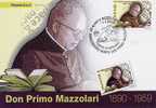 ITALIA CARTOLINA FILATELICA 2009 DON PRIMO MAZZOLARI OBLITERATO BOZZOLO ( MN ) 08 - Cartes-Maximum (CM)