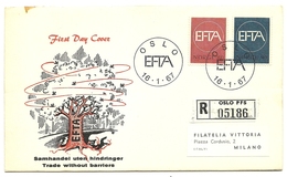 1967 - Norvegia 505/06 EFTA FDC       15/12M - Briefe U. Dokumente