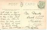 Ny&t   106A   CP    Vers   YORKSHIRE Le  1908 - Storia Postale