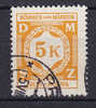 Böhmen & Mähren Dienstmarke 1941 Mi. 12   5 K Ziffernzeichnung - Usati