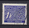 Böhmen & Mähren Portomarke 1939 Mi. 9   1 K Ziffernzeichnung - Usati