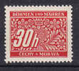 Böhmen & Mähren Portomarke 1939 Mi. 4    30 H Ziffernzeichnung MNH** - Unused Stamps