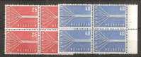 Switzerland1957:Europa 1957 Blocks Of 4mnh** - 1957