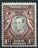 K.U.T.  1938/54  George VI - Pictorial  1 C Schokoladenbraun (Z. 13 : 13 1/2)  Mi-Nr.52 Cb  Postfrisch / MNH - Kenya, Oeganda & Tanganyika