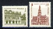 1975  Poland  Complete  MNH Set Of  2  Stamps " Architecture " Europa Sympathy Issues - Unused Stamps