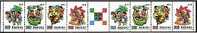 1991 Toy Stamps Booklet Top Paper Windmill Pinwheel Bamboo Pony Grasshopper Horse Dog - Moulins